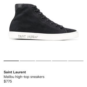 Saint Laurent Black High-Top Sneakers